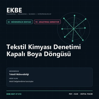 Tekstil Kimyası Denetimi Kapalı Boya Döngüsü