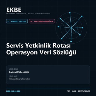 Servis Yetkinlik Rotası Operasyon Veri Sözlüğü