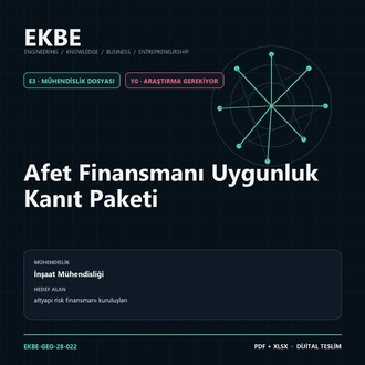 Afet Finansmanı Uygunluk Kanıt Paketi