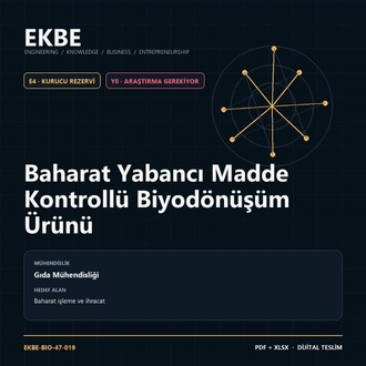 Baharat Yabancı Madde Kontrollü Biyodönüşüm Ürünü