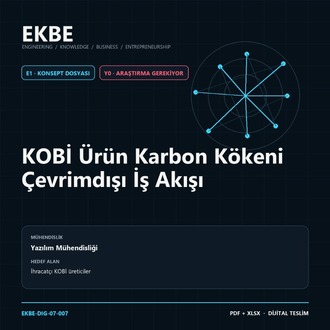 KOBİ Ürün Karbon Kökeni Çevrimdışı İş Akışı