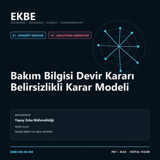 Bakım Bilgisi Devir Kararı Belirsizlikli Karar Modeli