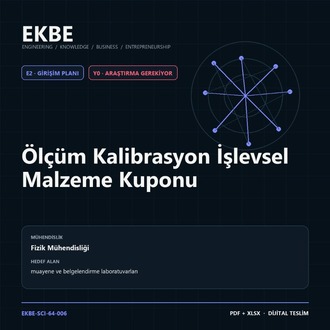 Ölçüm Kalibrasyon İşlevsel Malzeme Kuponu