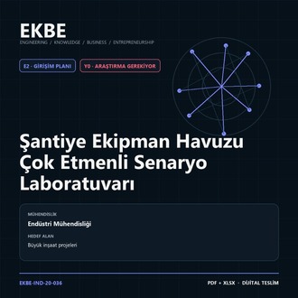 Şantiye Ekipman Havuzu Çok Etmenli Senaryo Laboratuvarı
