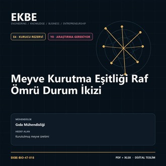 Meyve Kurutma Eşitliği Raf Ömrü Durum İkizi