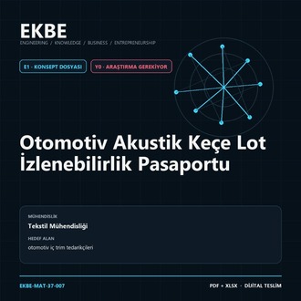 Otomotiv Akustik Keçe Lot İzlenebilirlik Pasaportu