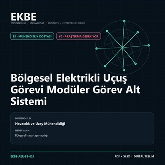 Bölgesel Elektrikli Uçuş Görevi Modüler Görev Alt Sistemi