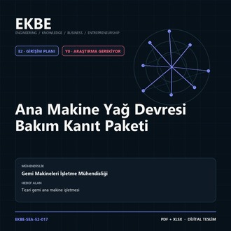 Ana Makine Yağ Devresi Bakım Kanıt Paketi