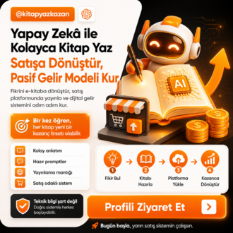 Premium Paket -  CHATGPT ile KİTAP YAZIP DOLAR KAZANMA EĞİTİMİ - PASİF GELİR İMKANI 