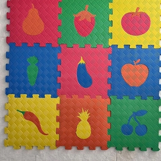 EKİM TOYS 9 Parça MEYVE  Büyük Boy  10 mm  Eva Oyun Karosu Yer Matı Puzzle Yapboz