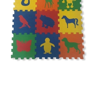 EKİM TOYS 9 Parça HAYVAN  Büyük Boy  10 mm  Eva Oyun Karosu Yer Matı Puzzle Yapboz