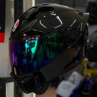 Agv K1 S Mono Black Kapalı Kask (MOR VİZÖR)