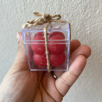 Kırmızı bubble mum 
