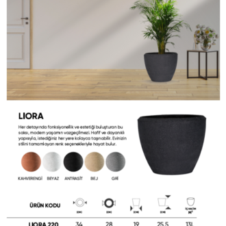 BOSTANN DEKORATİF SAKSI - LIORA 230 - 94 LİTRE