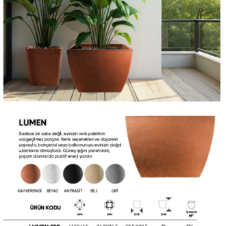 BOSTANN DEKORATİF SAKSI - LUMEN 140 - 125 LİTRE