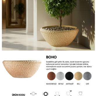 BOSTANN DEKORATİF SAKSI - BOHO 290 - 157 LİTRE