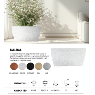 BOSTANN DEKORATİF SAKSI - KALINA 190 - 60 LİTRE