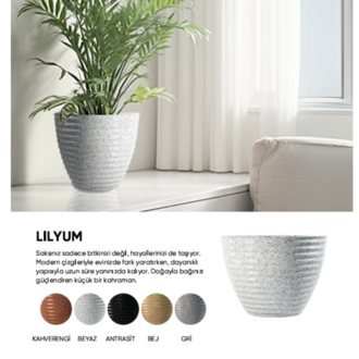 BOSTANN DEKORATİF SAKSI - LILYUM 320 - 13 LİTRE