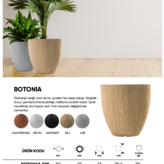 BOSTANN DEKORATİF SAKSI - BOTONIA 030 - 50 LİTRE