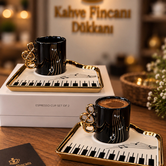 PİYANO 2 KİŞİLİK PORSELEN FİNCAN SET 