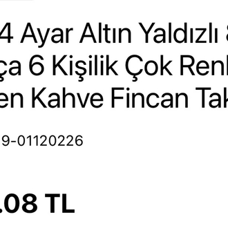 Decorium 24 Ayar Altın Yaldızlı 2’li Set