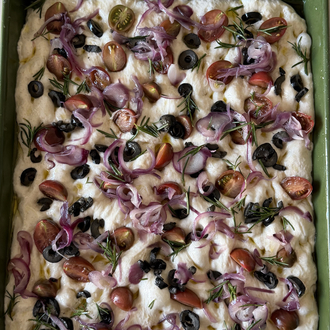 1800g %100 Ekşi Mayalı Tepsi Focaccia