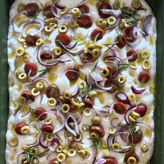 1800g %100 Ekşi Mayalı Tepsi Focaccia