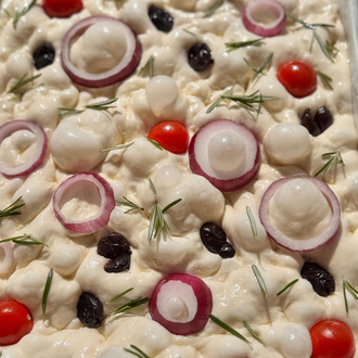 %100 ekşi mayalı focaccia 