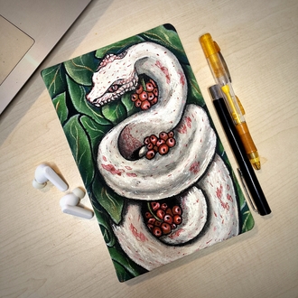 Albino Snake - El Çizimi A5 Defter