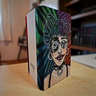 Neon Bakışlar – El Çizimi A5 Defter
