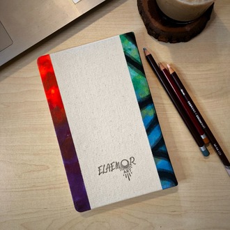 Neon Bakışlar – El Çizimi A5 Defter