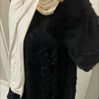 elaya siyah dokulu abaya — kimono