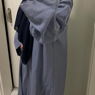 mavi keten abaya 