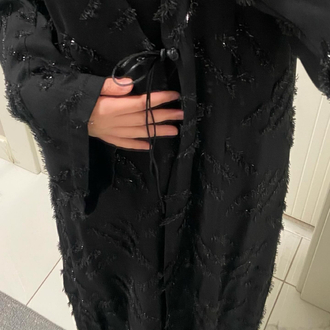 elaya siyah dokulu abaya — kimono
