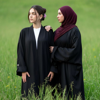 modal kolu dügme detayli abaya