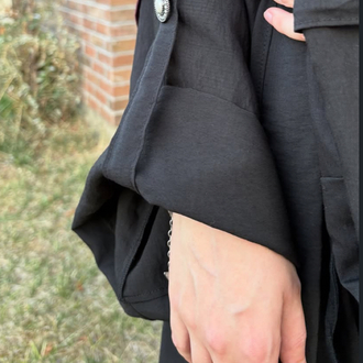 modal kolu dügme detayli abaya