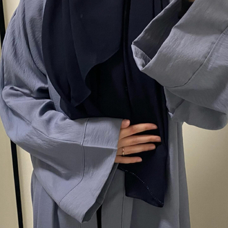 mavi keten abaya 