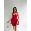 Prenses model askılı mini elbise