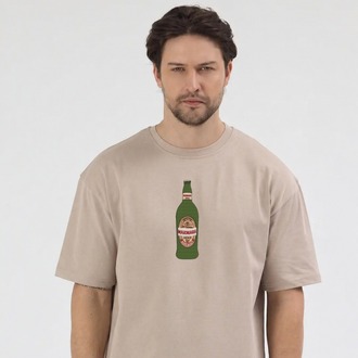 Marmara Gold Nakış İşlemeli Unisex Oversize T-Shirt