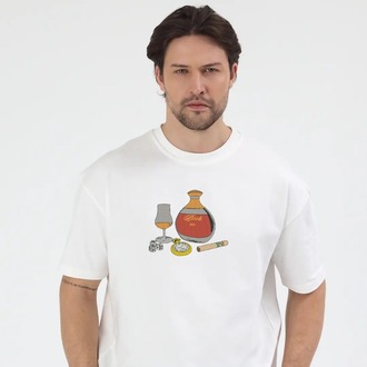 Konyak Nakış İşlemeli Unisex Oversize T-Shirt