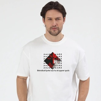 Shanks Nakış İşlemeli Unisex Oversize T-Shirt