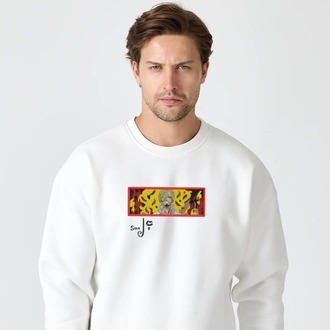 Sanji Nakış İşlemeli Unisex Oversize Sweatshirt