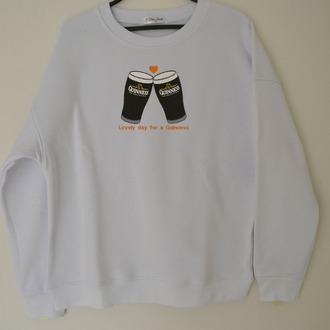 Guinness Nakış İşlemeli Unisex Oversize Sweatshirt