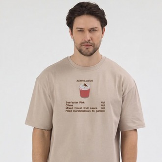 Berrylicious Nakış İşlemeli Unisex Oversize T-Shirt