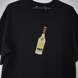 Sarı Zeybek Nakış İşlemeli Unisex Oversize T-Shirt