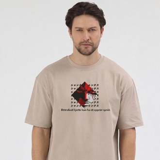 Shanks Nakış İşlemeli Unisex Oversize T-Shirt
