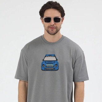 Subaru Impreza Nakış İşlemeli Unisex Oversize T-Shirt