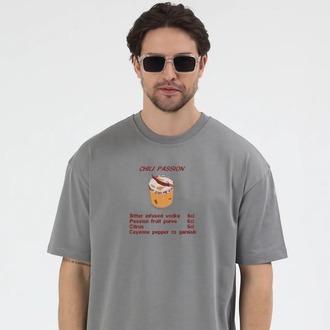 Chili Passion Nakış İşlemeli Unisex Oversize T-Shirt