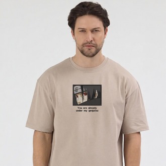 Itachi Nakış İşlemeli Unisex Oversize T-Shirt