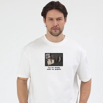 Itachi Nakış İşlemeli Unisex Oversize T-Shirt